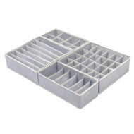 Set 4 buc. organizatoare inteligente pentru lenjerie intima, sosete, cravate, curele - Img 3