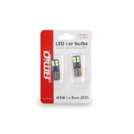 Set becuri auto cu LED CANBUS compatibil T10e W5W 8 SMD Alb 12/24V, destinat competitiilor auto sau off-road - Img 2