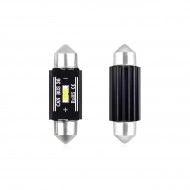 Set becuri auto cu LED CANBUS sofit compatibil C5W 1 SMD 36mm Alb 12/24V, destinat competitiilor auto sau off-road