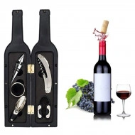 Set Cadou "Accesorii Vin in forma de Sticla, 6in1" culoare Neagra - Img 2