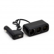 Splitter bricheta auto SOC2 3+1 USB - Img 1