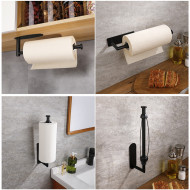 Suport rola prosop de bucatarie, culoare neagra - Img 1