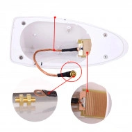 Antena auto activa AM - FM tip "SHARK TAIL" culoare SILVER - Img 3