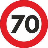 Autocolant Sticker "Limita Viteza" Reflectorizant - 70km/h