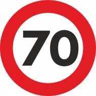 Autocolant Sticker "Limita Viteza" Reflectorizant - 70km/h