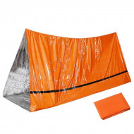 Cort de salvare pliabil, termic (NRC) pentru turism, alpinism, dimensiune 210 x 90 cm - Img 1