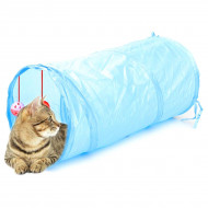 Jucarie pentru pisica de tip Tunel, lungime 50 cm, culoare albastru - Img 4