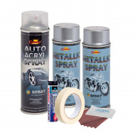 Kit complet reparatie si vopsire jante culoare Argintiu Metalizat, V2 - Img 1
