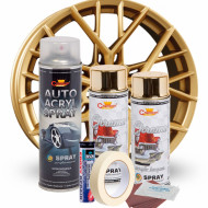 Kit complet reparatie si vopsire jante culoare Auriu Metalic, V2 - Img 2
