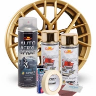 Kit complet reparatie si vopsire jante culoare Auriu Metalic, V2 - Img 2