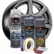 Kit complet reparatie si vopsire jante culoare Gri Inchis, V4 - Img 2