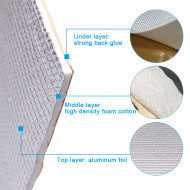 Material insonorizant auto cu strat din aluminiu, dimensiune 100cm x 100 cm x 6mm - Img 5