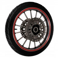 Set 16 ornamente Reflectorizante pentru jante auto, moto, culoare Rosie - Img 3