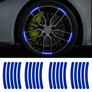Set 20 bucati Elemente Reflectorizante "Wheel Arch" pentru autoturisme, biciclete, motociclete, atv-uri, scutere, culoare Albastra - Img 1