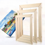 Set 3 sasiuri din lemn cu panza CANVAS pentru pictura, culoare Alb Mat, Marca AVEX - Img 6