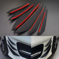 Set 4 buc. aripioare ornamentale bara tuning, culoare carbon - Img 1