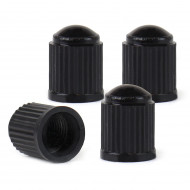 Set 4 capacele auto din plastic pentru ventil, culoare Neagra - Img 1