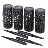 Set 4 lampi solare de gradina cu picior si agatatoare tip "Felinar" cu LED - Img 6