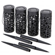 Set 4 lampi solare de gradina cu picior si agatatoare tip "Felinar" cu LED - Img 6
