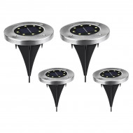 Set 4 x Lampa Solara estetica exterioara de gradina, cu 8 LED-uri, cu suport scurt - Img 5