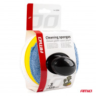 Set bureti pentru curatare, polisare si slefuire, 3 x 125 mm, cu maner - Img 4