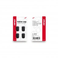 Set capacele auto pentru ventil hexagon negru 4 buc - Img 4