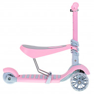 Tricicleta + Trotineta + Skateboard (3in1) roti iluminate LED - ROZ - Img 3