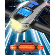 Vitezometru Digital cu lampa Fata + Spate + Claxon cu 6 sunete, waterproof, pentru bicicleta, model AVX-WT-CBL-1X - Img 4