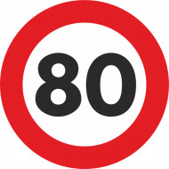 Autocolant Sticker "Limita Viteza" Reflectorizant - 80km/h