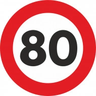 Autocolant Sticker "Limita Viteza" Reflectorizant - 80km/h