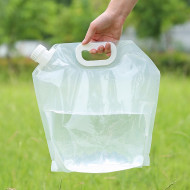 Canistra 10l reutilizabila, pliabila, etansa, transparenta, pentru apa potabila necesara in calatorii, camping, off-road, ATV - Img 2