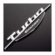 Emblema auto TURBO EDITION (reliefata 3D) - cu banda adeziva - Img 2