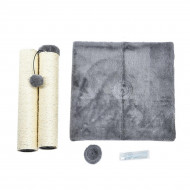 Jucarie interactiva pentru pisici, model stalp cu ciucur, 100cm, culoare bej - Img 6