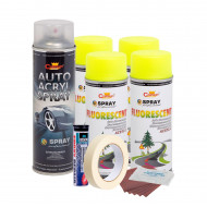 Kit complet reparatie si vopsire jante culoare Galben Fluorescent, V4 - Img 1