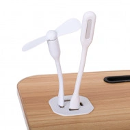 Masa pentru Laptop plianta din MDF, dimensiune 60 x 39,5 cm, cu USB, lampa si ventilator - Img 3
