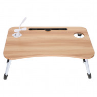 Masa pentru Laptop plianta din MDF, dimensiune 60 x 39,5 cm, cu USB, lampa si ventilator - Img 8