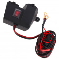 Priza de bricheta suplimentara, waterproof, 12V, 10A, cu 2 porturi incarcare USB, 5V, 2,1A, cu destinatie Moto, ATV, SSV, Quad, Off-Road - Img 4