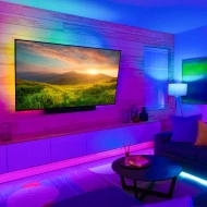 Rola 5M Banda LED SMD 3528 Multicolora (RGB), impermeabila, cu telecomanda si adaptor alimentare - Img 3