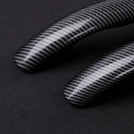 Set 2 ornamente volan finisaj CARBON NEGRU, dimensiune universala - Img 2