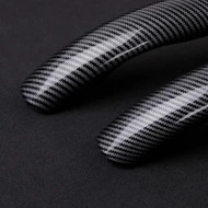 Set 2 ornamente volan finisaj CARBON NEGRU, dimensiune universala - Img 2