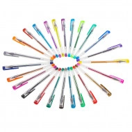 Set 25 piese, Pixuri cu gel multicolor cu sclipici (glitter) - Img 5