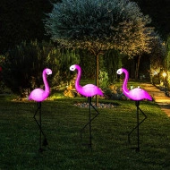 Set 3 x Lampa Solara estetica exterioara de gradina model "Flamingo" - Img 4