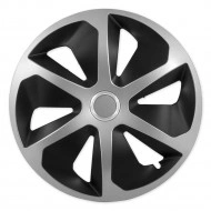 Set 4 capace roti model Rocco II, 15 inch, cu inel cromat