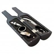 Set Cadou "Accesorii Vin in forma de Sticla, 6in1" culoare Neagra - Img 3