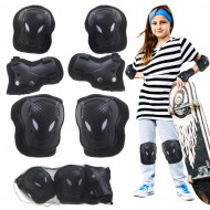 Set pentru copii, 6 x protectii pentru genunchi, coate si incheieturi (bicicleta, role, skateboard, patine) - Img 2