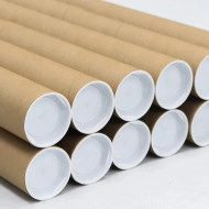 Tub din carton pentru protectie la transport folii si printuri, lungime 130 cm, diametru Ø76mm, grosime perete 4mm