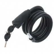 Antifurt bicicleta, Dispozitiv de blocare biciclete, spiralat, cu cheie, lungime 150cm, culoare Neagra - Img 4