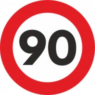 Autocolant Sticker "Limita Viteza" Reflectorizant - 90km/h