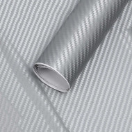 Folie colantare auto Carbon 3D - Argintiu (3m x 1,27m) - Img 1