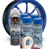 Kit complet reparatie si vopsire jante culoare Albastru Metalizat, V4 - Img 2